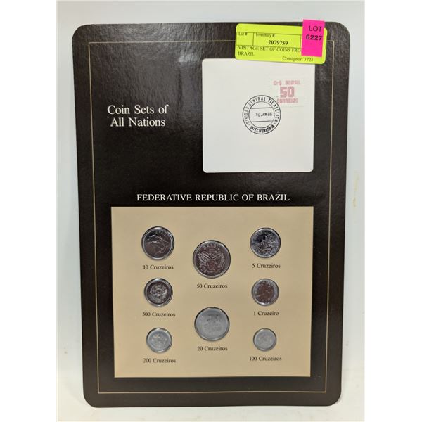 VINTAGE SET OF COINS FROM BRAZIL