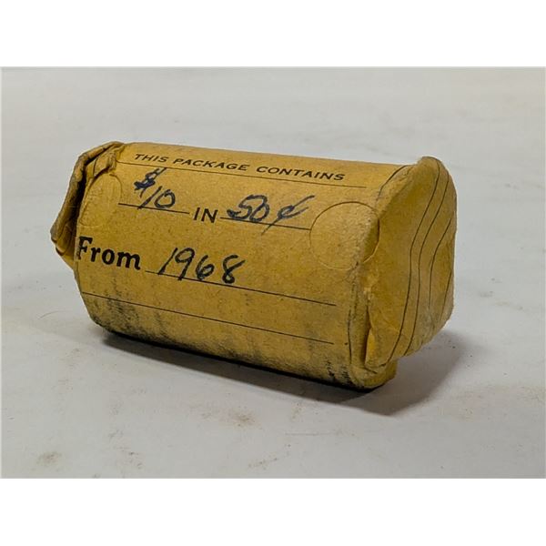 ROLL OF 1968 CANADA 50 CENT COINS