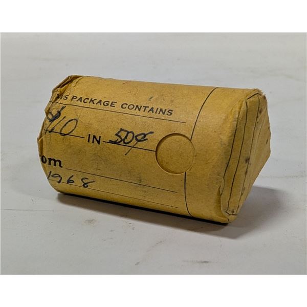 ROLL OF 1968 CANADA 50 CENT COINS