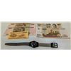 Image 1 : LOT OF FOREIGN PAPER BILLS W WATCH