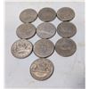 Image 1 : TEN VINTAGE CANADA DOLLAR COINS