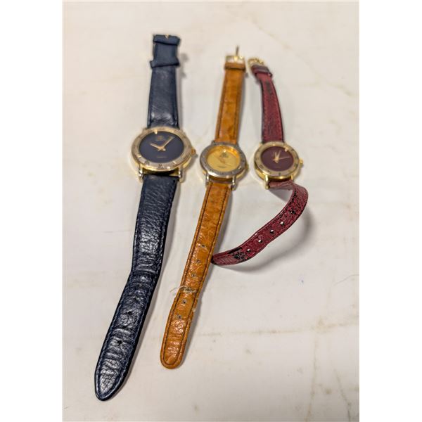 3 VINTAGE WATCHES MARKED GUCCI UNVERIFIED