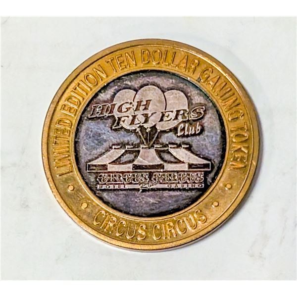 LARGE .999 SILVER TOKEN CIRCUS CIRCUS VEGAS