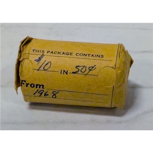 ROLL OF 1968 CANADA 50 CENT COINS