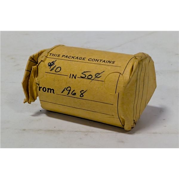ROLL OF 1968 CANADA 50 CENT COINS