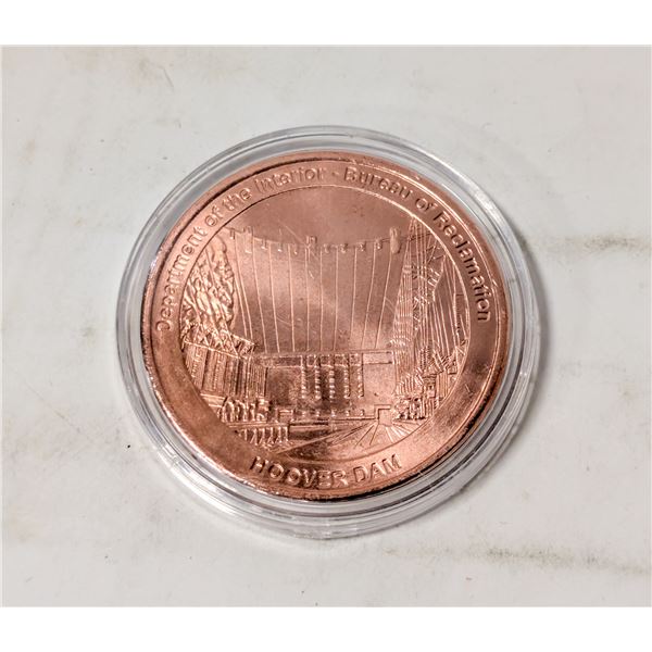 HOOVER DAM COLLECTIBLE COPPER COIN