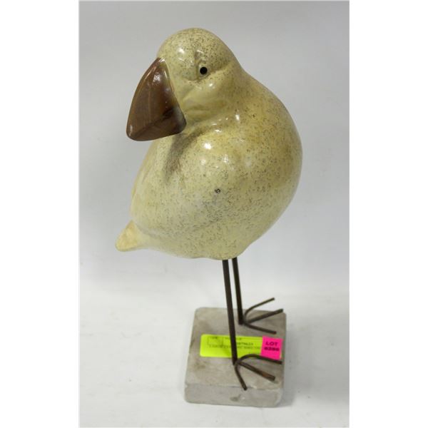 LARGE CERAMIC BIRD ON STAND