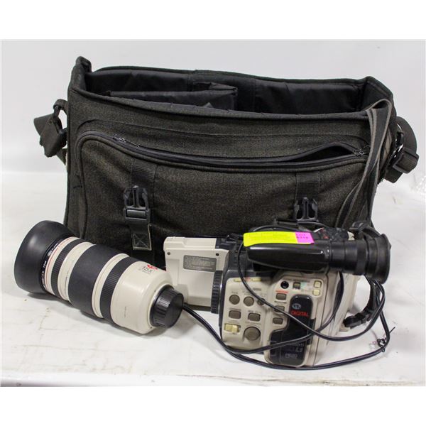 VINTAGE CANON L1 HI8 CAMCORDER W MACRO LENS ETC