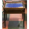 DISPLAY CASE TABLE WITH GLASS TOP & DRAWER