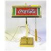 VINTAGE BRASS COCA COLA LAMP