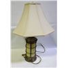 VINTAGE BRASS NAUTICAL LAMP WITH SHADE