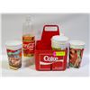 Image 1 : VINTAGE COKE PLASTIC CARRY CASE W BOTTLE & CUPS