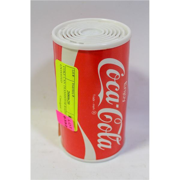 COKE CAN TRANSISTOR RADIO UNTESTED