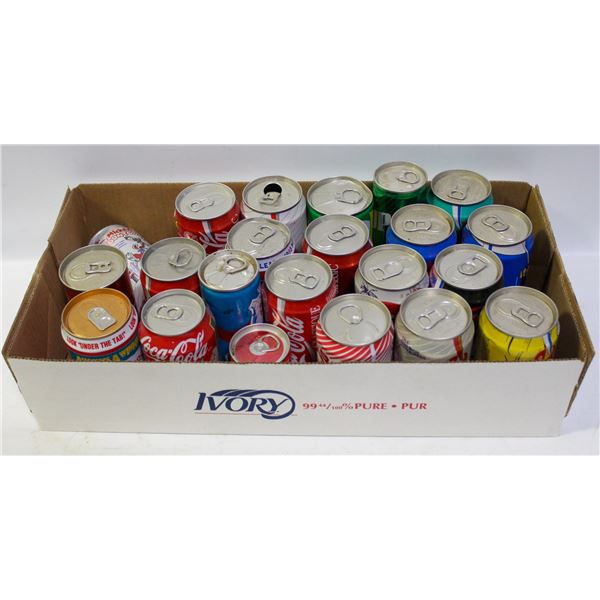 FLAT OF VINTAGE COLLECTOR COKE CANS