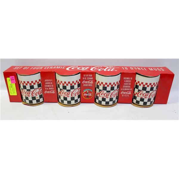 SET IF COKE CERAMIC DINNER MUGS IN BOX