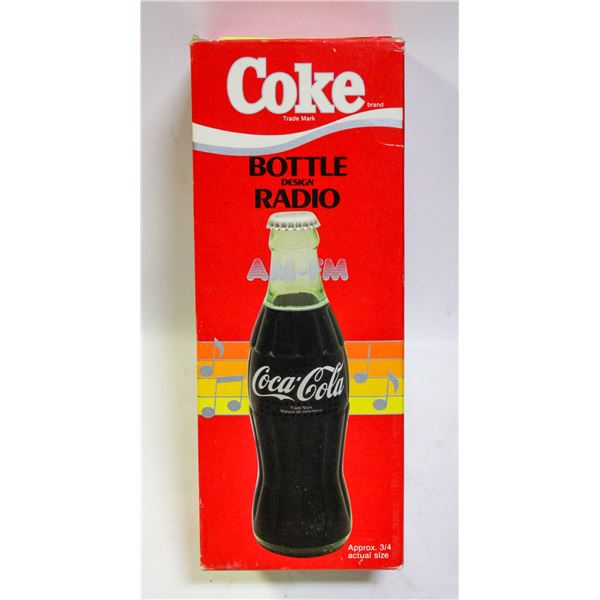 VINTAGE COKE BOTTLE RADIO WITH BOX