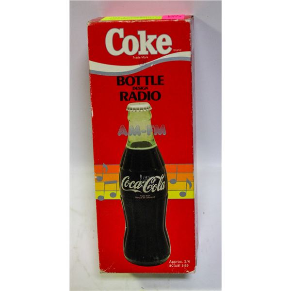 VINTAGE COKE BOTTLE RADIO WITH BOX