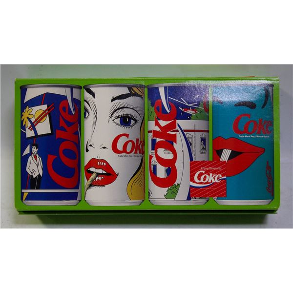 ROY LICHTENSTEIN COLLECTOR COKE CAN SET W BOX