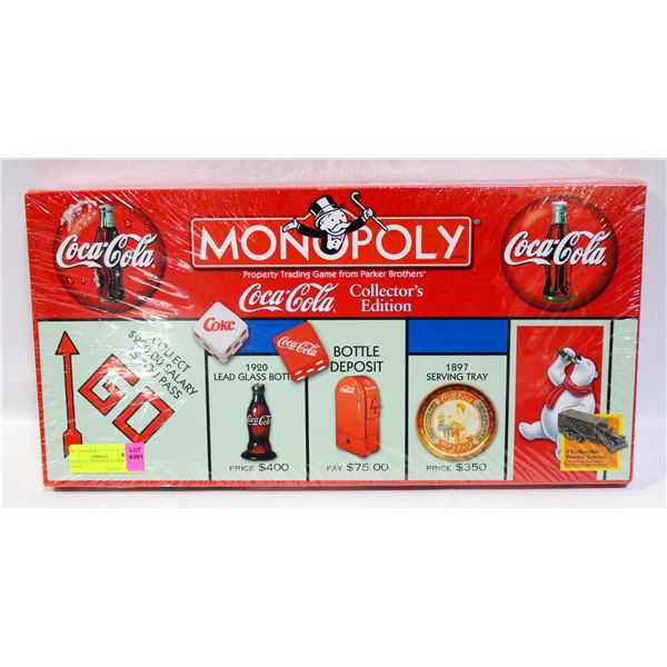 COCA COLA MONOPOLY GAME SEALED
