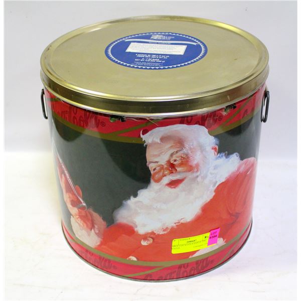 LARGE COCA COLA SANTA TIN SEALED