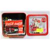 TIN WITH COKE COLLECTIBLES