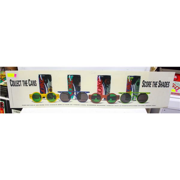 1990S COKE BUS INTERIOR ADVERTISING SIGN