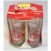 Image 1 : FOUR VINTAGE LIBBEY COKE GLASSES W BOX