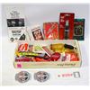 Image 1 : SMALL FLAT OF ASSORTED COKE COLLECTIBLES