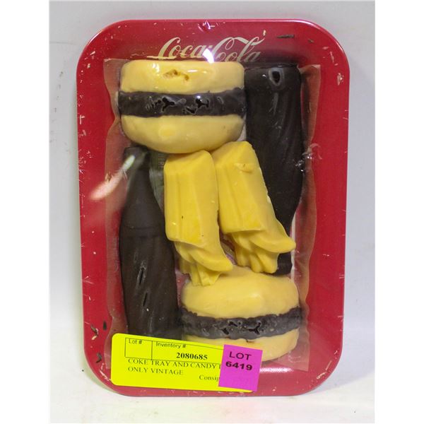 COKE TRAY AND CANDY DISPLAY ONLY VINTAGE