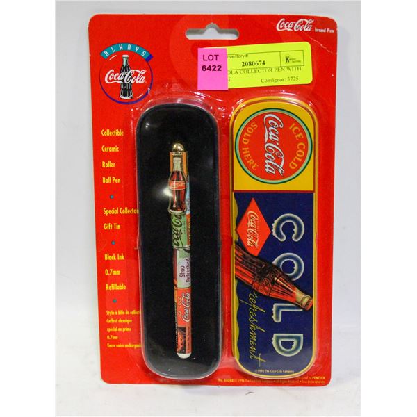 COCA COLA COLLECTOR PEN WITH TIN CASE