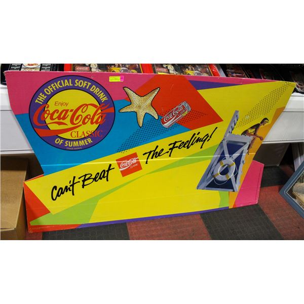 1980S COKE SUMMER DISPLAY SIGN LARGE