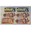 Image 1 : LOT VINTAGE CANADA 1 & 2 DOLLAR BILLS