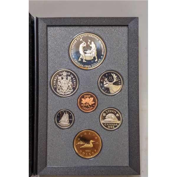 1988 CANADA PROOF AET W SILVER DOLLAR