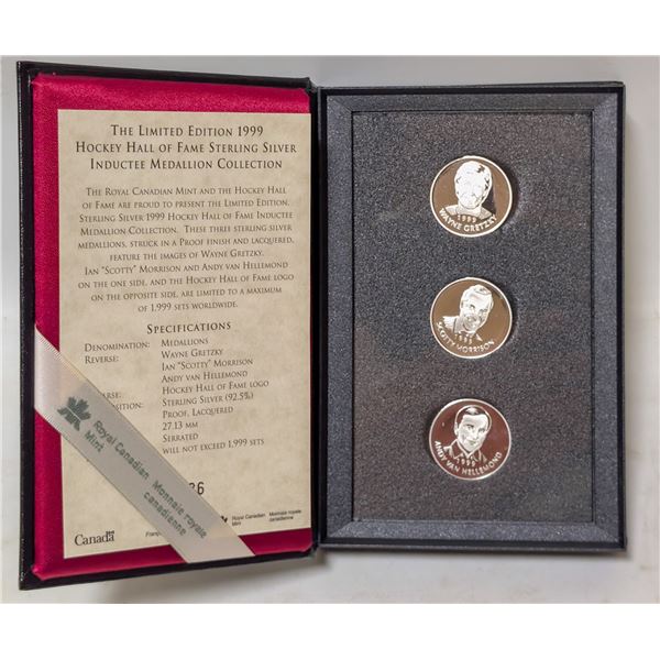 STERLING SILVER GRETZKY HOCKEY COIN SET