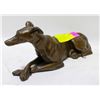 Image 1 : ANTIQUE BRONZE STATUE OF GREYHOUND DOG