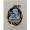 Image 1 : 14K VINTAGE CAMEO PENDANT