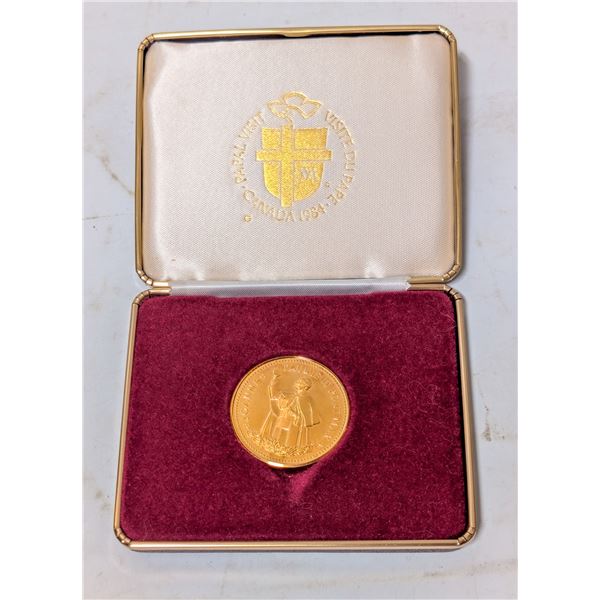 GOLD PLATED POPE JOHN PAUL 2 COIN
