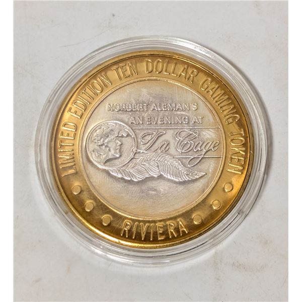 RIVIERA CASINO .999 SILVER GAMING CHIP