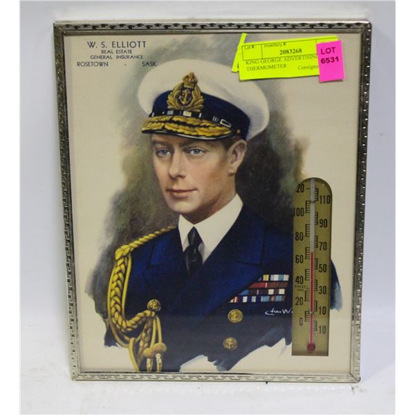 KING GEORGE ADVERTISING THERMOMETER
