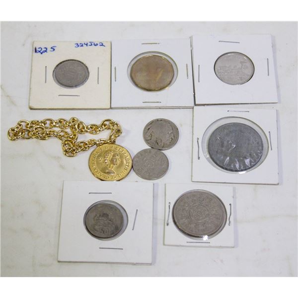 LOT OF ANTIQUE FOREIGN COINS