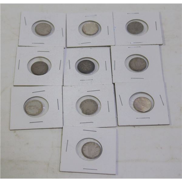 LOT OF VINTAGE CANADIAN SILVER DIMES