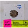 1936 SILVER CANADIAN 10 CENT COIN