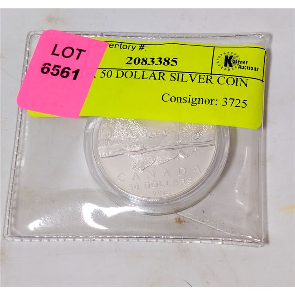 CANADA 50 DOLLAR SILVER COIN