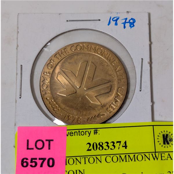 1978 EDMONTON COMMONWEALTH GAMES COIN