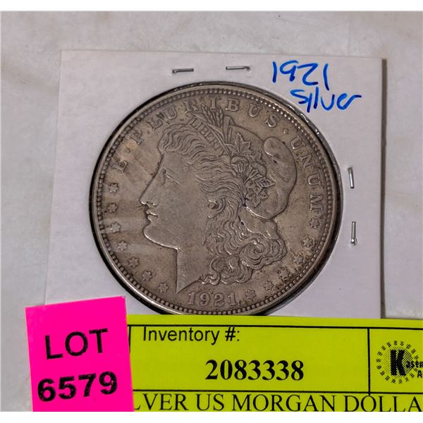 1921 SILVER US MORGAN DOLLAR