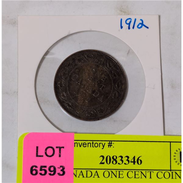 1912 CANADA ONE CENT COIN