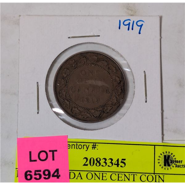 1919 CANADA ONE CENT COIN