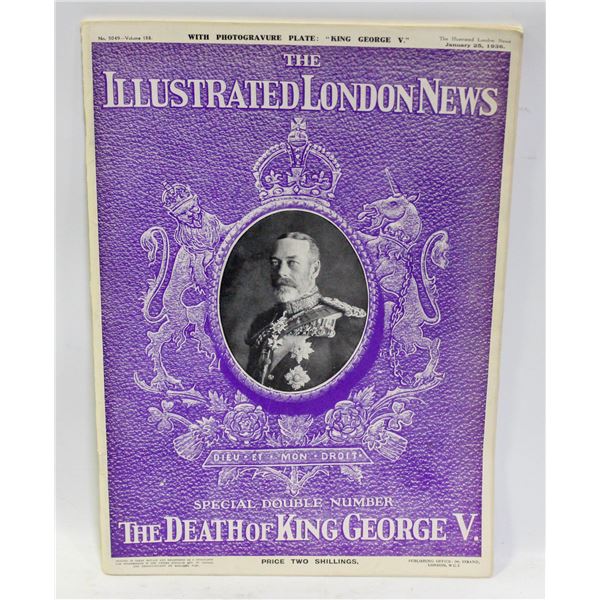 1936 DEATH OF KING GEORGE LONDON NEWS