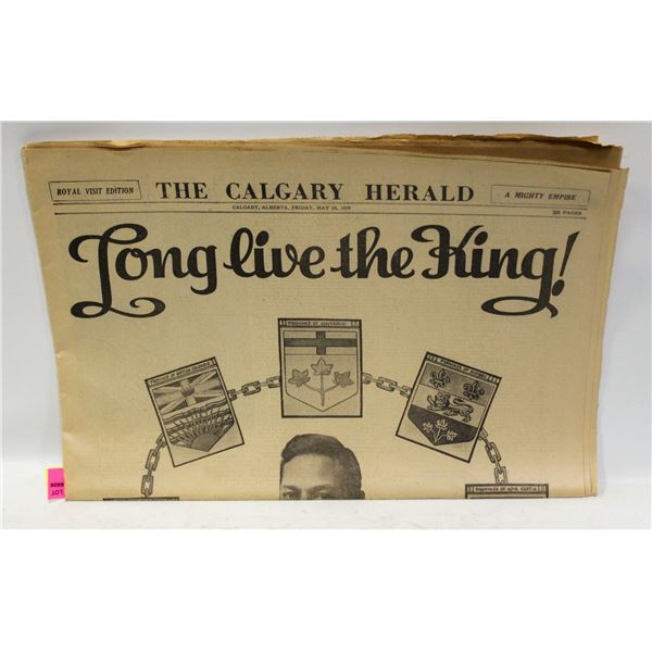 1939 CALGARY HERALD ROYAL VISIT EDITION