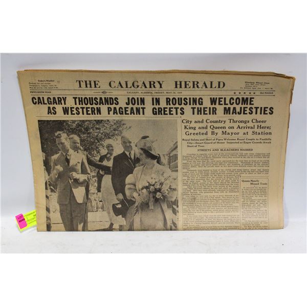 1939 CALGARY HERALD ROYAL VISIT EDITION
